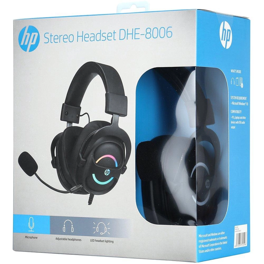 Headset Gamer USB 7.1 rgb Light DHE-8006 9NG19AA HP - Woozen