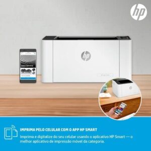 Impressora HP Laser 107w Laser Preto Wi-Fi (4ZB78A) - Woozen