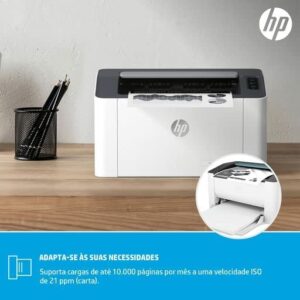 Impressora HP Laser 107w Laser Preto Wi-Fi (4ZB78A) - Woozen