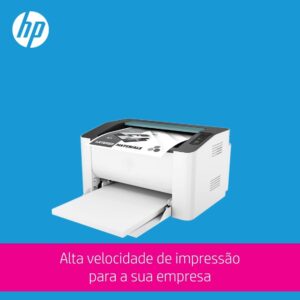 Impressora HP Laser 107w Laser Preto Wi-Fi (4ZB78A) - Woozen