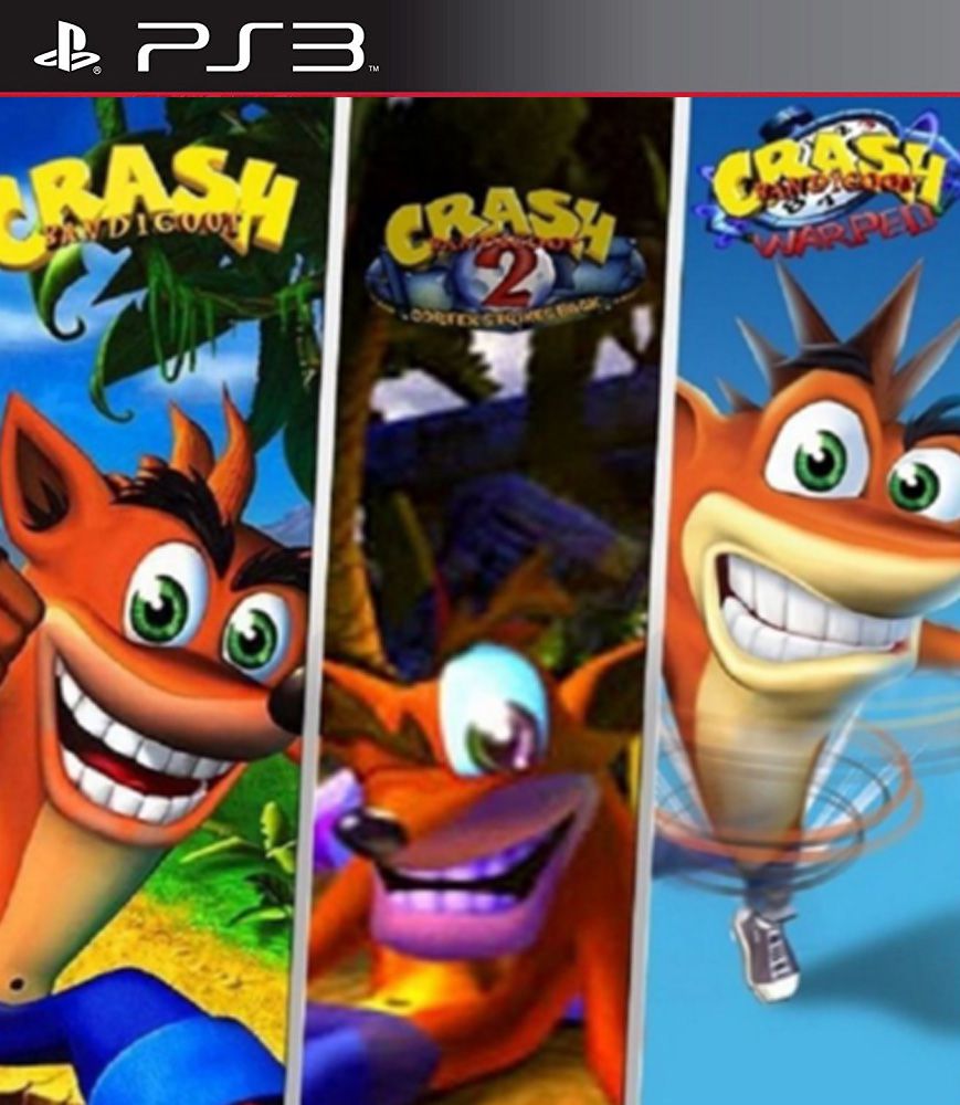 Crash Bandicoot Trilogia 1+2+3 (Clássico Ps1) Midia Digital Ps3